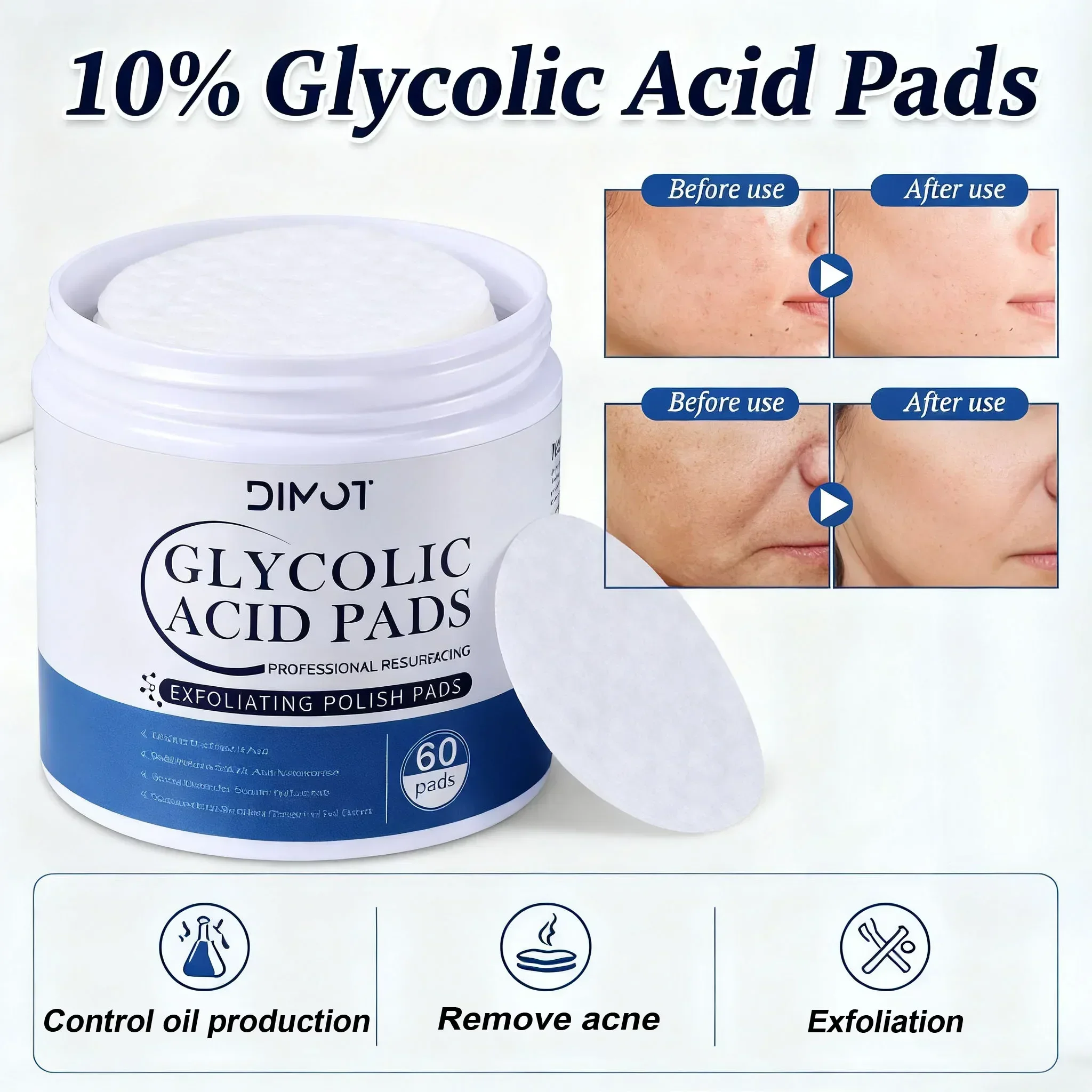 Glycolic Acid Exfoliant - Płatki z kwasem glikolowym oczyszczające pory
