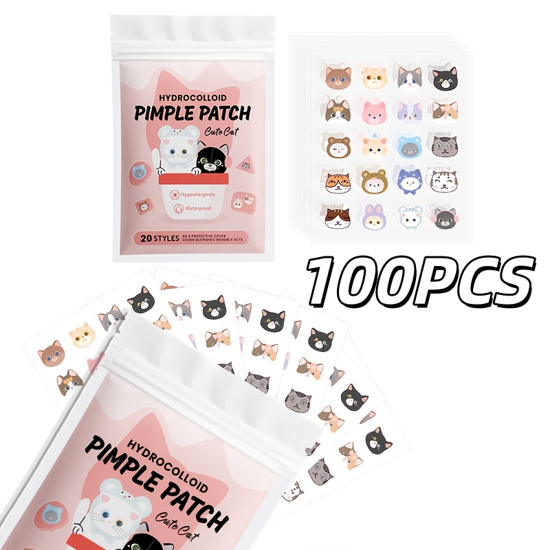 Skincare Acne - 100 sztuk uroczych naklejek na pryszcze