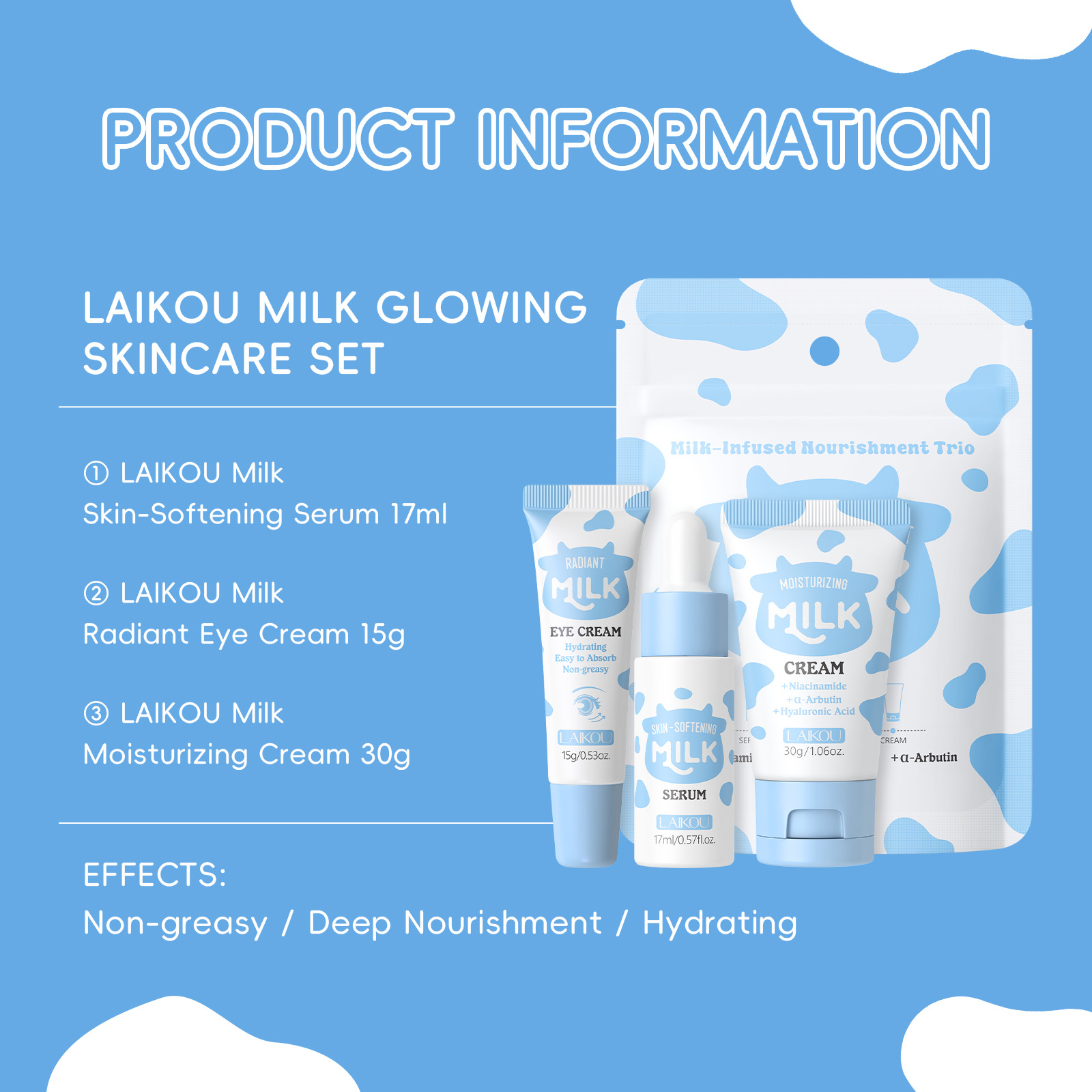 LAIKOU Milk 3-częściowy zestaw – Skincare Gentle recenzja i cena